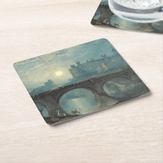 William Turner Alnwick Castle Rechteckiger Pappuntersetzer (angewinkelt)