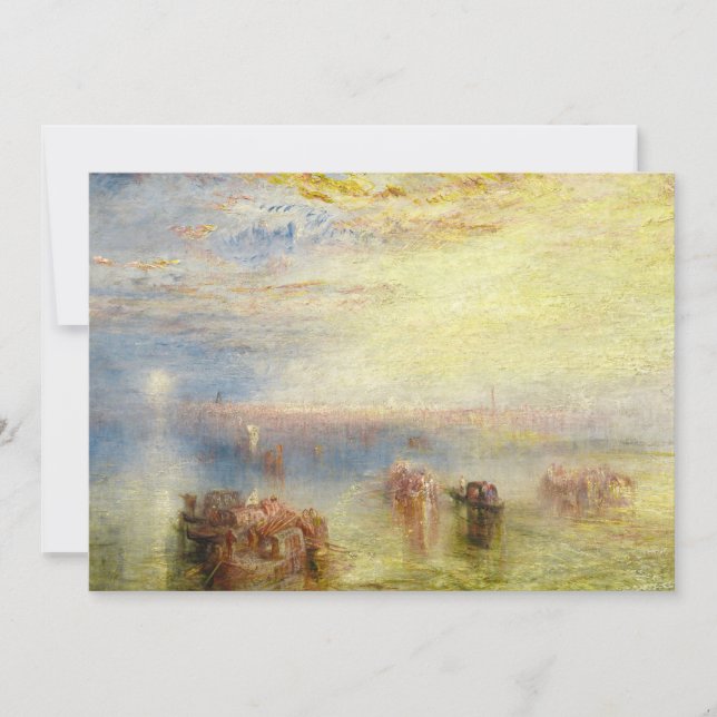 William Turner - Annäherung an Venedig Dankeskarte (Vorderseite)