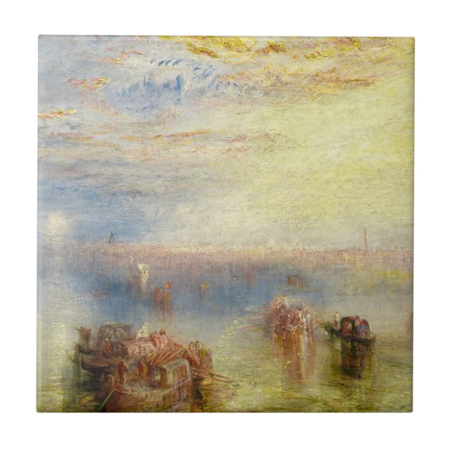 William Turner - Annäherung an Venedig Fliese (Vorderseite)