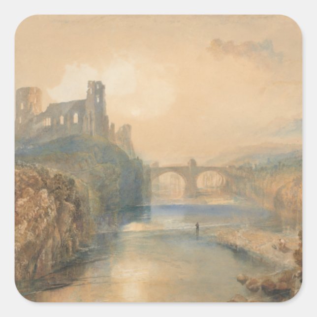 William Turner Barnard Castle Quadratischer Aufkleber (Vorderseite)
