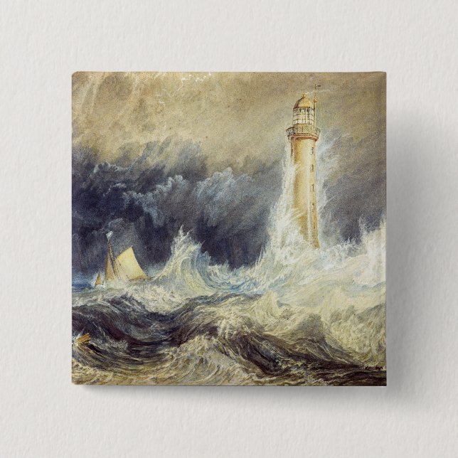 William Turner - Bell Rock Lighthouse Button (Vorderseite)