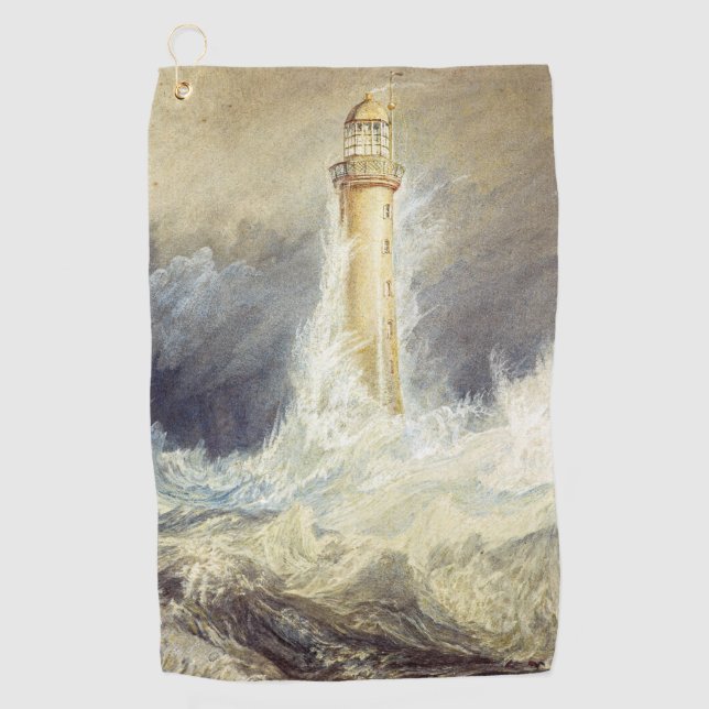 William Turner - Bell Rock Lighthouse Golfhandtuch (Vorderseite)
