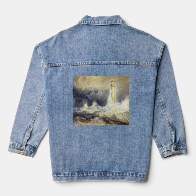 William Turner - Bell Rock Lighthouse Jeansjacke (Rückseite)