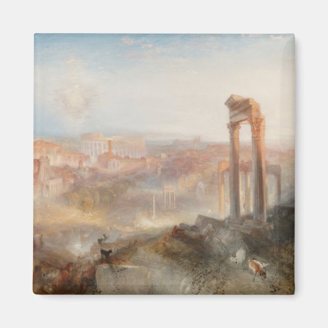 William Turner British - Modern Rome-Campo Vaccino Magnet (Vorne)