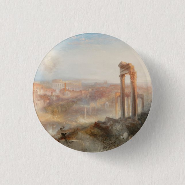 William Turner British - Modernes Rom-Campo Vaccin Button (Vorderseite)