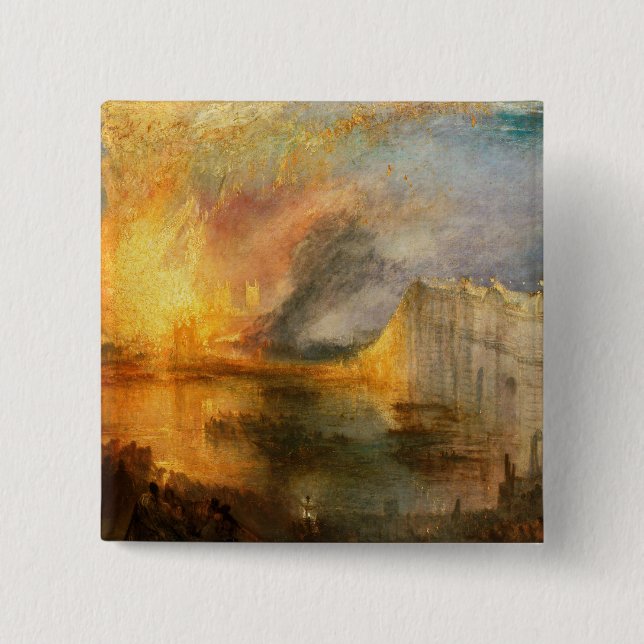 William Turner - Der Brand des Parlaments Button (Vorderseite)