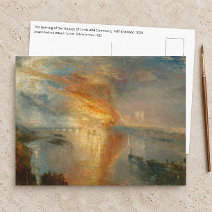 William Turner - Der Brand des Parlaments Postkarte