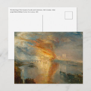 William Turner - Der Brand des Parlaments Postkarte