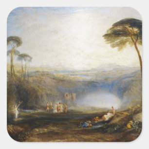 William Turner - Der goldene Zweig Quadratischer Aufkleber