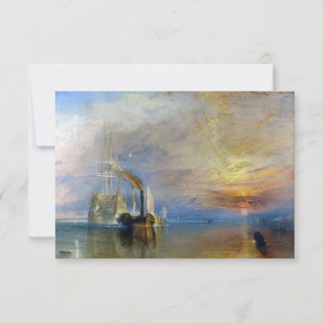 William Turner - Der Kampftemeraire Dankeskarte (Vorderseite)