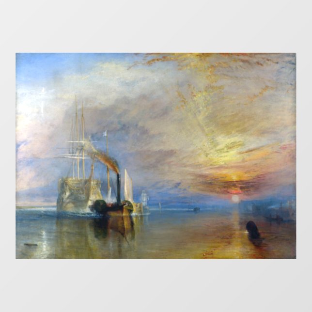 William Turner - Der Kampftemeraire Fensteraufkleber (Blatt)