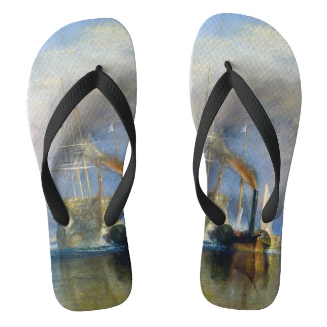 William Turner - Der Kampftemeraire Flip Flops (Fußbett)