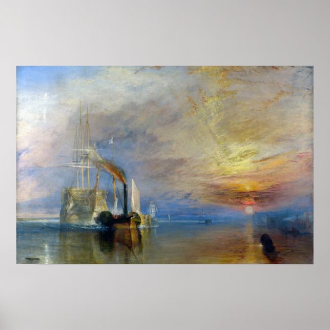 William Turner - Der Kampftemeraire Poster (Vorne)