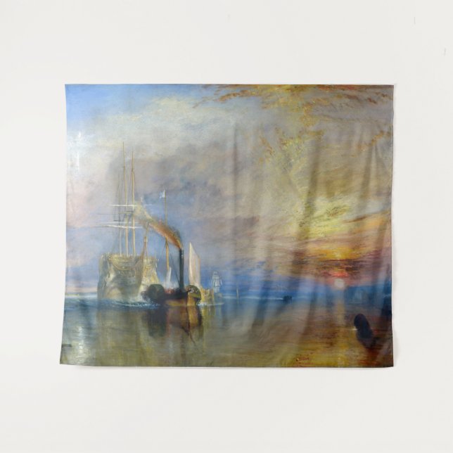 William Turner - Der Kampftemeraire Wandteppich (Vorderseite (Horizontal))