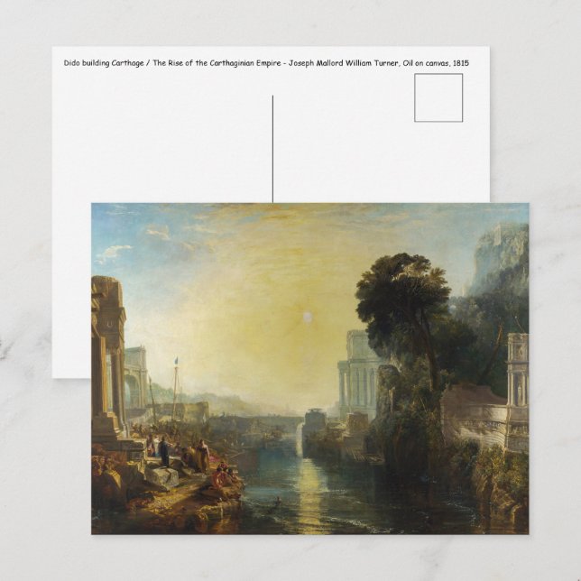 William Turner - Dido Gebäude Carthage Postkarte (Vorne/Hinten)