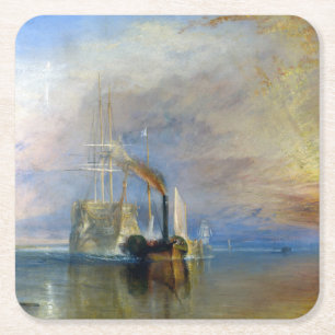 William Turner - Die Fighting Temeraire Rechteckiger Pappuntersetzer