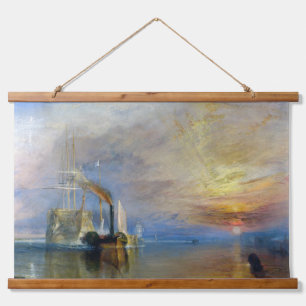William Turner - Die kämpferische Temeraire Wandteppich Mit Holzrahmen