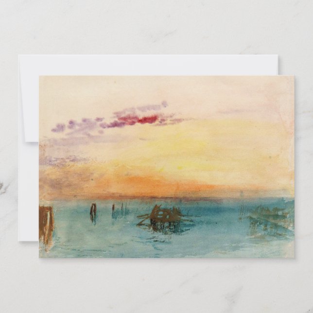 William Turner - Die Lagune bei Venedig bei Sonnen Einladung (Vorderseite)
