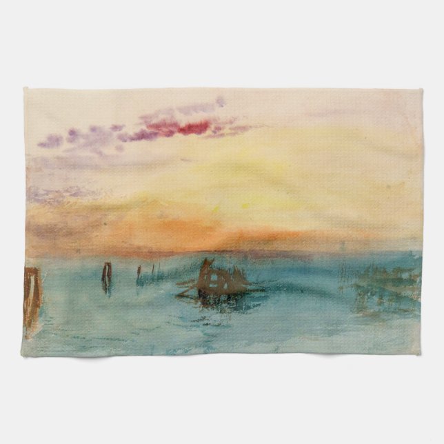 William Turner - Die Lagune bei Venedig bei Sonnen Geschirrtuch (Horizontal)