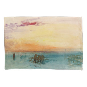 William Turner - Die Lagune bei Venedig bei Sonnen Kissenbezug