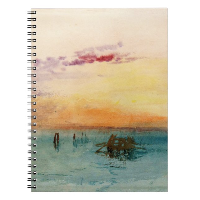 William Turner - Die Lagune bei Venedig bei Sonnen Notizblock (Vorderseite)