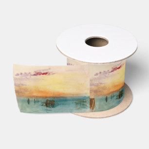 William Turner - Die Lagune bei Venedig bei Sonnen Satinband