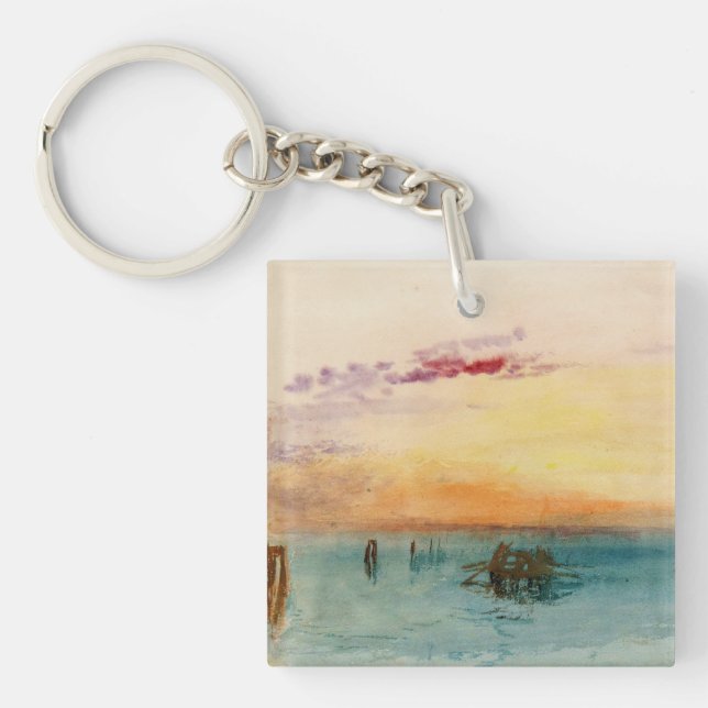 William Turner - Die Lagune bei Venedig bei Sonnen Schlüsselanhänger (Vorderseite)
