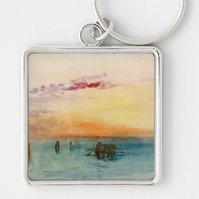 William Turner - Die Lagune bei Venedig bei Sonnen Schlüsselanhänger (Vorne)