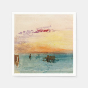 William Turner - Die Lagune bei Venedig bei Sonnen Serviette