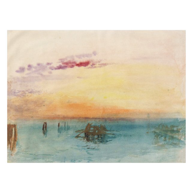 William Turner - Die Lagune bei Venedig bei Sonnen Tischdecke (Vorderseite (Horizontal))
