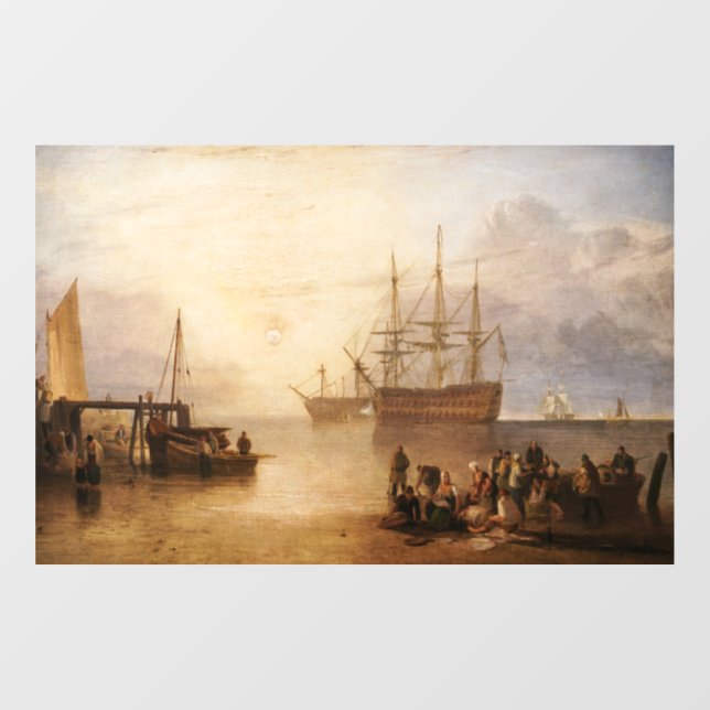 William Turner - Die Sonnenlandschaft durch Vapor Fensteraufkleber (Blatt)