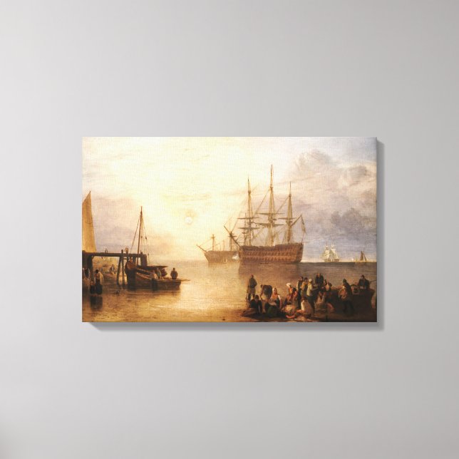 William Turner - Die Sonnenlandschaft durch Vapor Leinwanddruck (Vorderseite)
