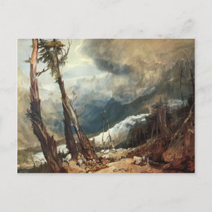 William Turner- Glacier und Quelle des Arveron Postkarte