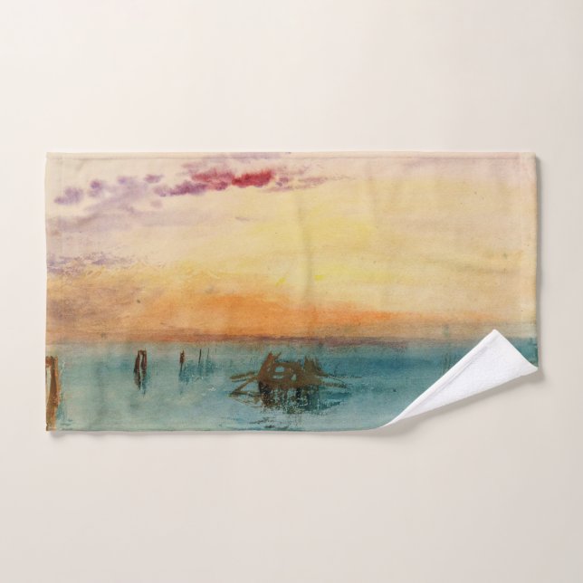 William Turner - La lagune près de Venise au couch (Serviette à main)