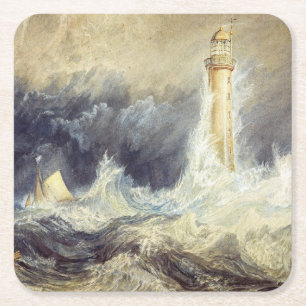 William Turner - Leuchtturm Bell Rock Rechteckiger Pappuntersetzer