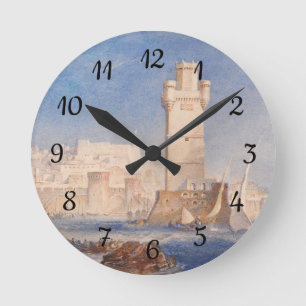 William Turner Rhodes Runde Wanduhr