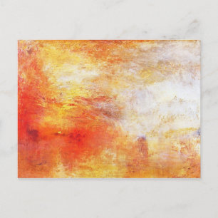 William Turner Sonnenuntergang über einem See Roma Postkarte