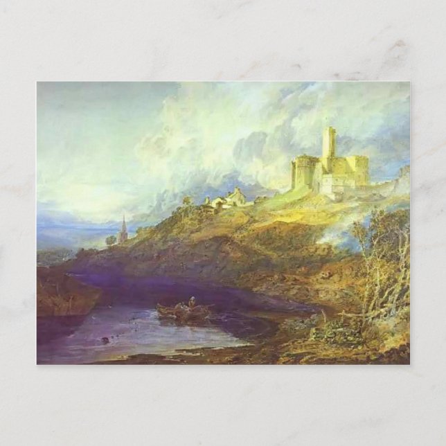 William Turner - Sturm nähert sich SunSet Postkarte (Vorderseite)
