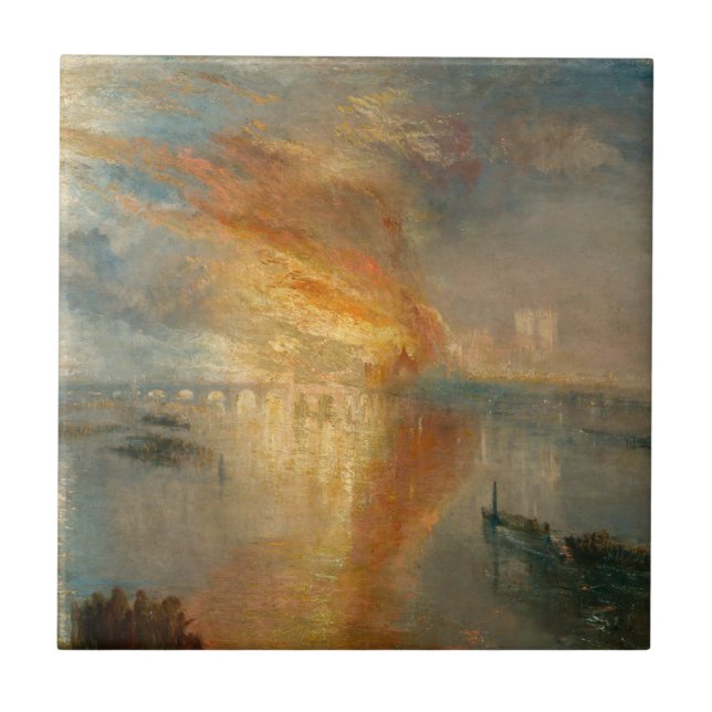 William Turner - The Burning of the Parliament Fliese (Vorderseite)