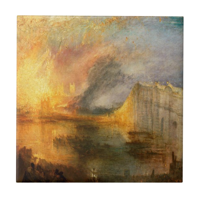 William Turner - The Burning of the Parliament Fliese (Vorderseite)