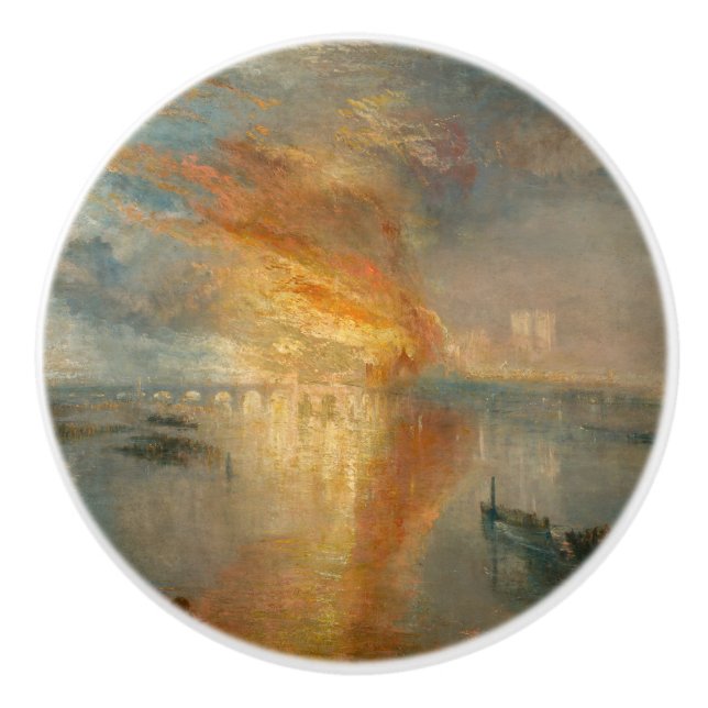 William Turner - The Burning of the Parliament Keramikknauf (Vorderseite)