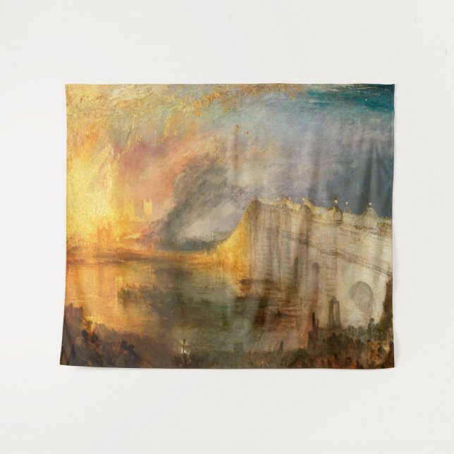William Turner - The Burning of the Parliament Wandteppich (Vorderseite (Horizontal))