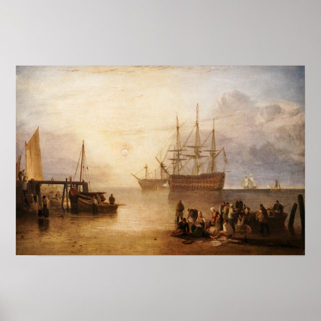 William Turner - The Sun Setting Through Vapour Poster (Vorne)
