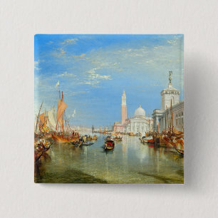 William Turner - Venedig, The Dogano & San Giorgio Button