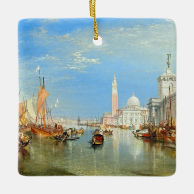 William Turner - Venedig, The Dogano & San Giorgio Keramikornament (Vorderseite)