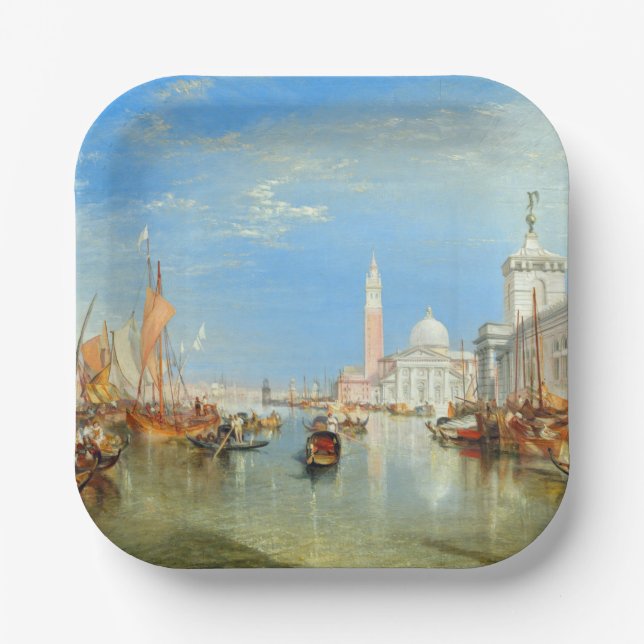 William Turner - Venedig, The Dogano & San Giorgio Pappteller (Vorderseite)