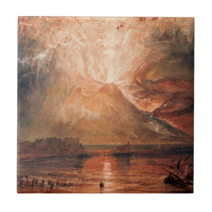 William Turner - Vesuv bei einem Ausbruch Fliese