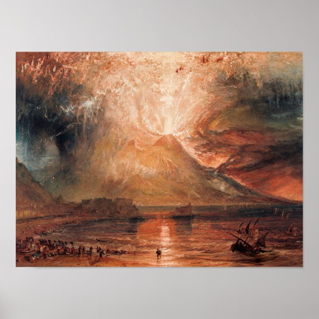 William Turner - Vesuv in Eruption Poster (Vorne)