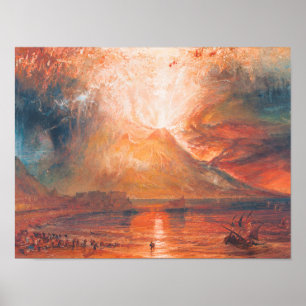 William Turner Vesuv in Eruption waterscape Kunst Poster