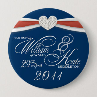 William u. Kate - königliches Button